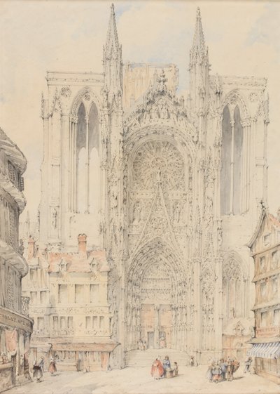 Fasad på katedralen i Rouen av William Frome Smallwood