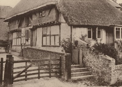 Farm House, Bury, West Sussex (svartvitt foto) av William Galsworthy Davie