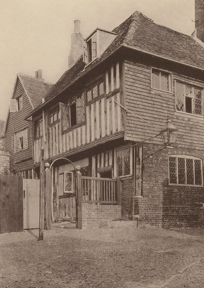 Mermaid Inn, Rye, Sussex (svartvitt foto) av William Galsworthy Davie