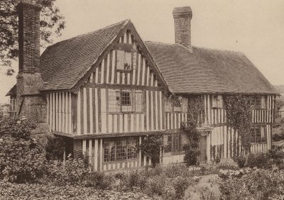 Strean Farm, Sedlescombe, Sussex (svartvitt foto) av William Galsworthy Davie