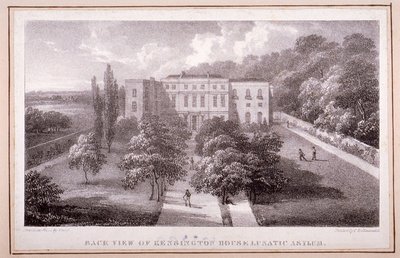 Utsikt över Kensington House Lunatic Asylum, c.1830 av William Gauci