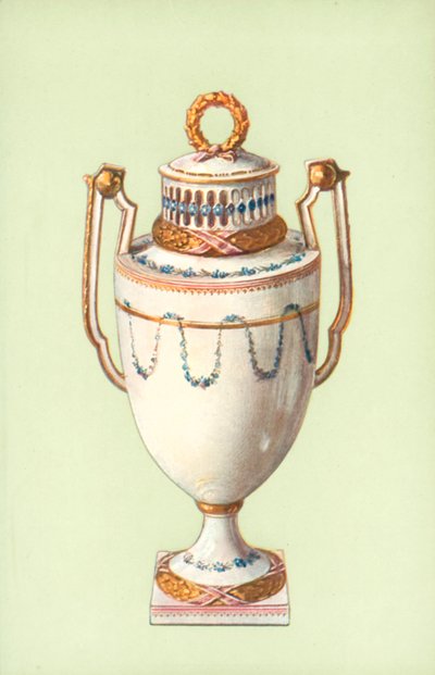 Vas, Meissen, Marcoliniperiod (färg litho) av William Gibb