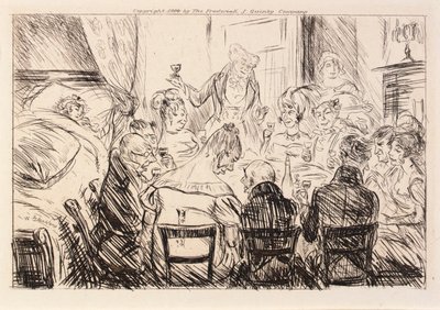 Inget hördes förutom klappret av tallrikar och gafflar av William Glackens