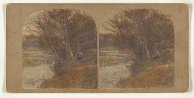 [Man i eftertänksamt humör sitter vid flodstranden] av William Grundy