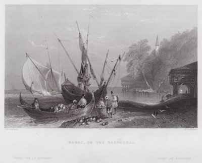 Bebec, på Bosporus (gravering) swed av William H. Bartlett