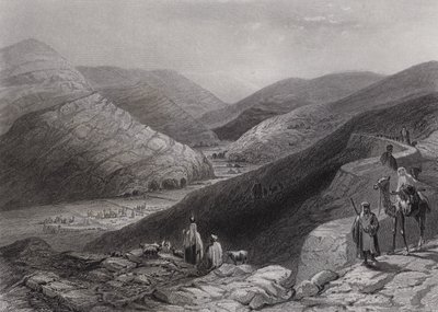 Etham, nära Betlehem (gravyr) av William H. Bartlett