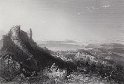 Tiberiasjön (gravyr) av William H. Bartlett