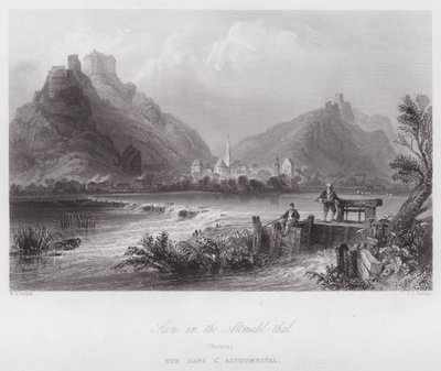 Scen i Altmuhl-thal, Bayern (gravyr) av William H. Bartlett