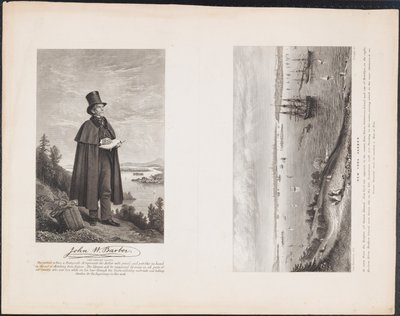 A. John W. Barber; B. New York Harbor, ca 1849 (gravyr) av William H. Dougal