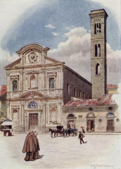 All Saints, Florens (färg litho) av William H. Parkinson