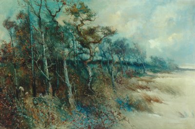 Träd i ett sandigt landskap, Heysham, 1915 av William H. Parkinson