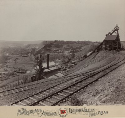 Knickerbocker Colliery nära Shenandoah, Lehigh Valley Railroad av William H. Rau