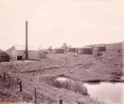 Oljepumpstation, nära Athens, för Lehigh Valley Railroad av William H. Rau
