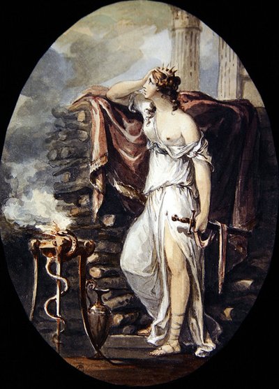 Dido (akvarell på papper) av William Hamilton