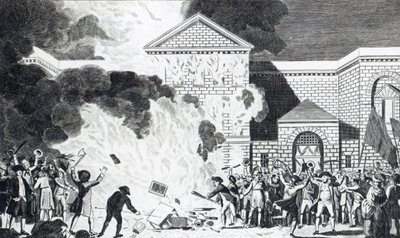 Förödelsen orsakade av att upprorsmakarna i London avfyrade New Gaol of Newgate och brände Mr. Akerman