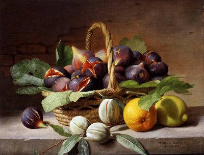 Stilleben med fikon och valnötter av William Hammer