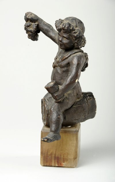 Kerub på en vinfat (målad gips) av William Hamo Thornycroft