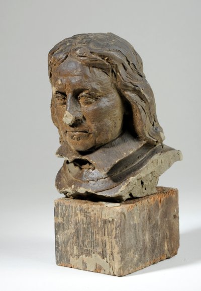 Porträtt av Oliver Cromwell (vax och trä) (se även 440363) av William Hamo Thornycroft