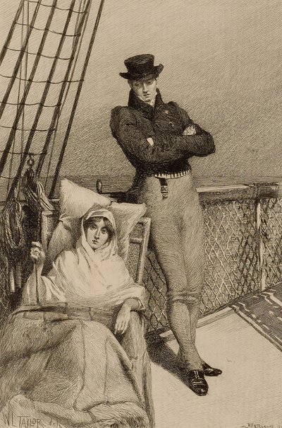 Utan titel (par på fartygsdäck) av William Harry Warren Bicknell