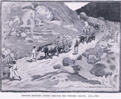Hinduer för bomull genom västra Ghauts 1862 AD av William Hatherell