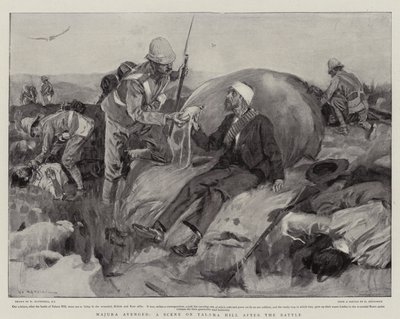 Majuba hämnades, en scen på Talana Hill efter slaget av William Hatherell