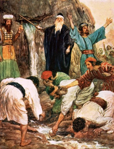 Moses slår mot klippan av William Hatherell