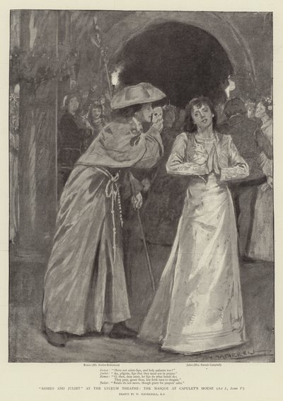 Romeo och Julia på Lyceum Theatre, Masken i Capulets hus, akt I, scen V av William Hatherell