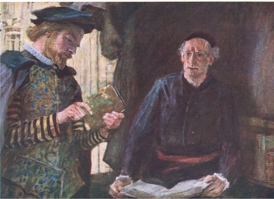 Shakespeare köper en volym i ett bokstånd, från My Magazine, pub.1922 av William Hatherell