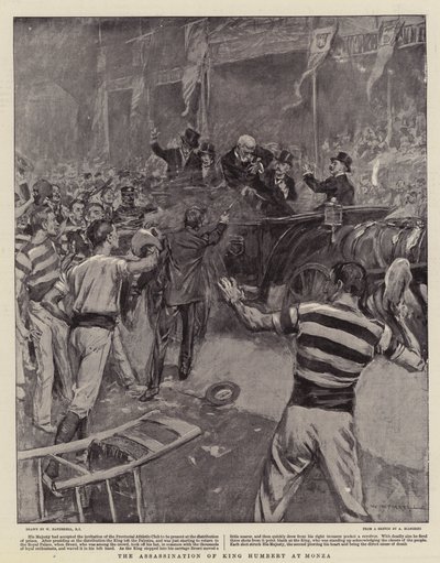 Mordet på kung Humbert i Monza av William Hatherell