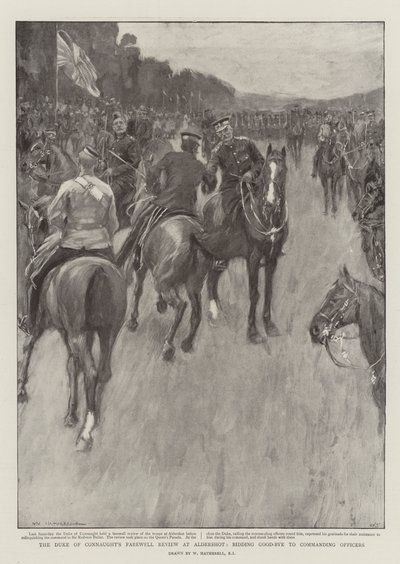 Hertigen av Connaughts avskedsrecension på Aldershot, farväl till befälhavare av William Hatherell