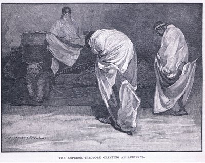 Kejsar Theodore ger audiens av William Hatherell