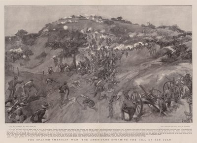 Det spansk-amerikanska kriget stormar amerikanerna Hill of San Juan av William Hatherell