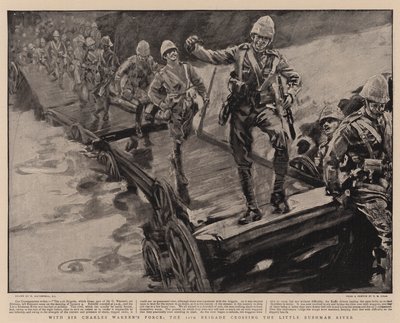 Med Sir Charles Warrens styrka korsar den 11:e brigaden Little Bushman River av William Hatherell