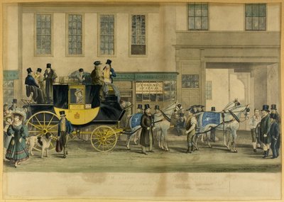 The Blenheim, Leaving the Star Hotel, Oxford av William Havell
