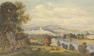 Utsikt över Totnes, Devon av William Havell