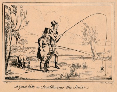 Ett gott bett eller att svälja betet, 1835. av William Heath