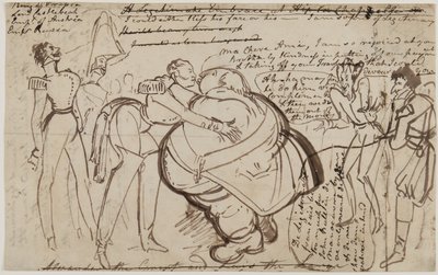 En kyss på kongressen, 1818 av William Heath