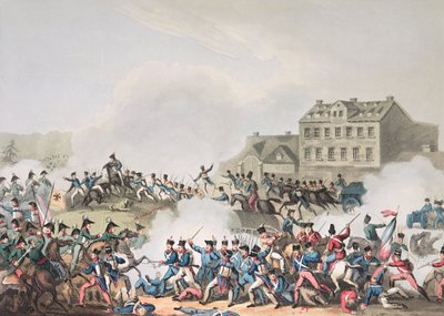 Slaget vid Leipsic (Leipzig), 19 oktober 1813: etsat av I. Clarke, akvatinterat av M. Dubourg (akvatint) av William Heath