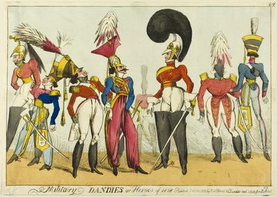 Militära dandys eller hjältar från 1818 av William Heath