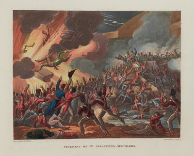 ?Storming av St Sebastian, 31 augusti 1813?, 1818 av William Heath