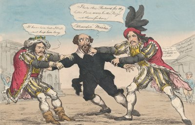 Rival Richards, eller Shakespeare i fara, 18 maj 1814. av William Heath