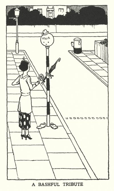 En blyg hyllning (litho) av William Heath Robinson