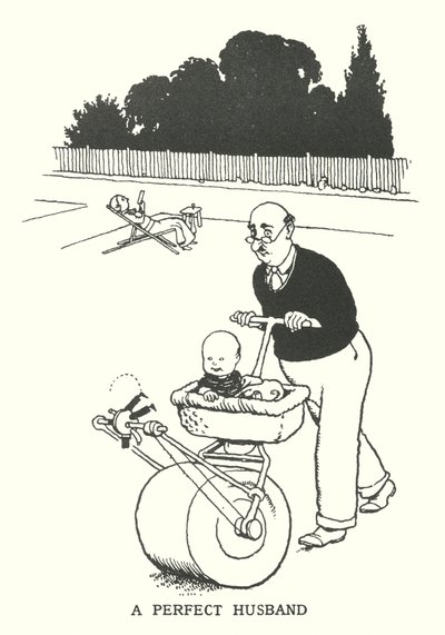 En perfekt make (litho) av William Heath Robinson