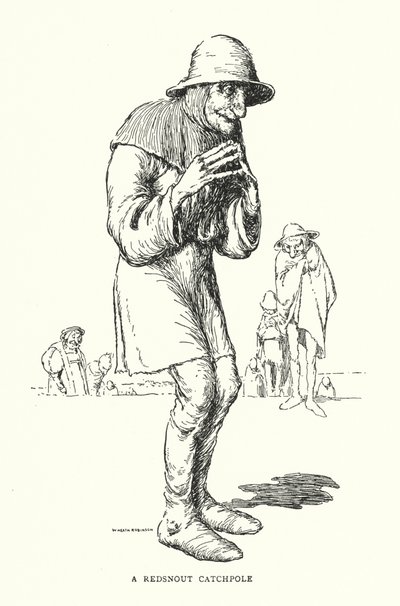 En Redsnout Catchpole (litho) av William Heath Robinson