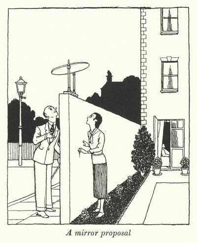 Ett spegelförslag (litho) av William Heath Robinson