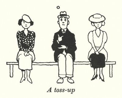 En kasta upp (litho) av William Heath Robinson