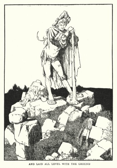 Och lades helt i nivå med marken (litho) av William Heath Robinson