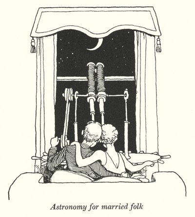 Astronomi för gift folk (litho) av William Heath Robinson