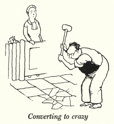 Konverterar till galen (litho) av William Heath Robinson