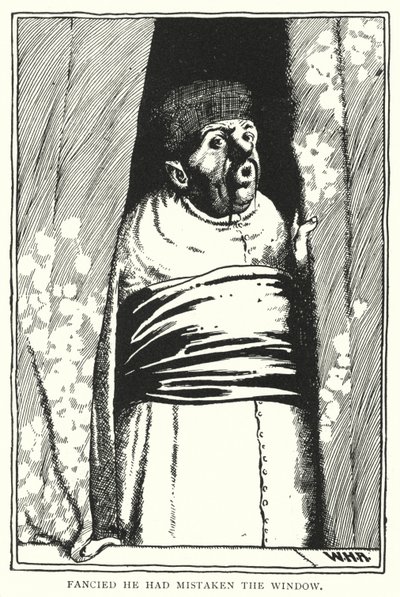 Trodde att han hade misstagit fönstret (gravyr) av William Heath Robinson